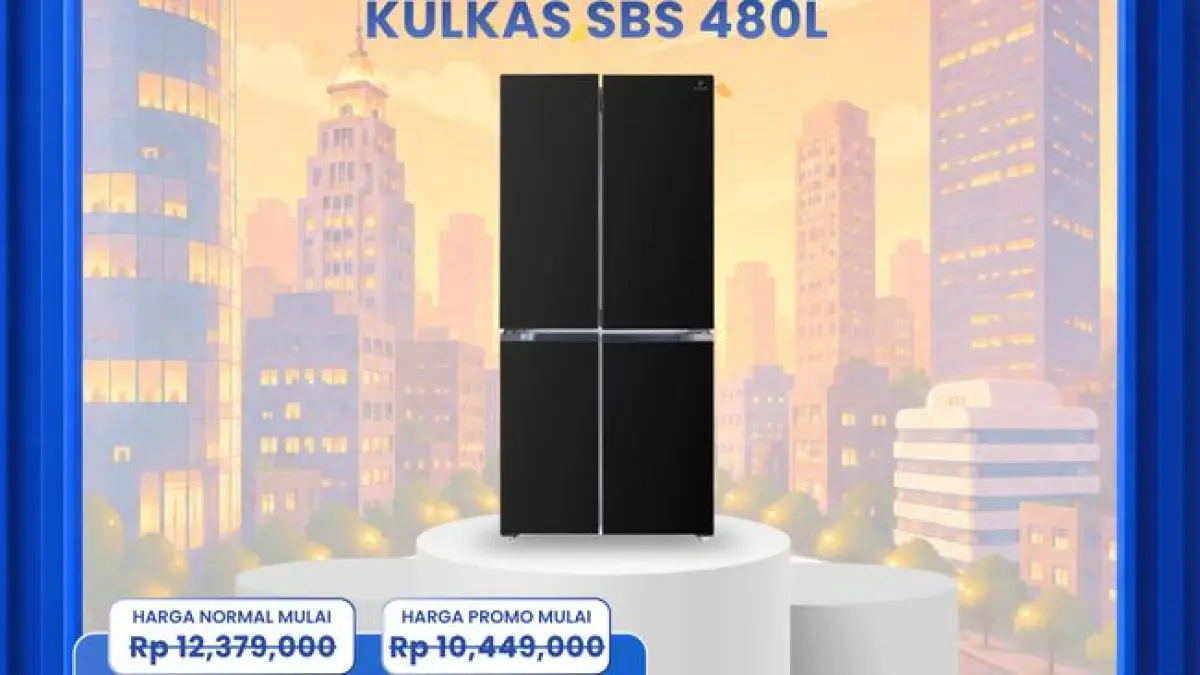 Kulkas side by side 480L hadir dalam Transmart Full Day Sale