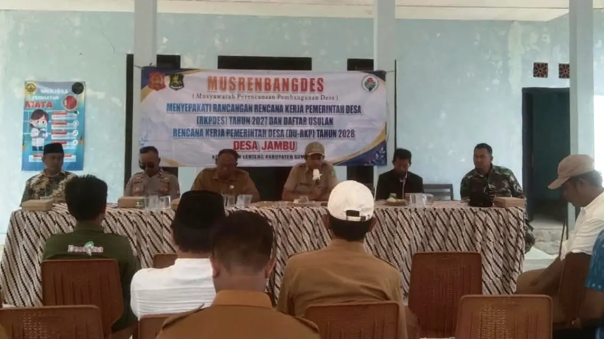 LANCAR: Pelaksanaan Musrenbangdes Penetapan RKPDes 2027 di desa Jambu, Rabu (2/9).