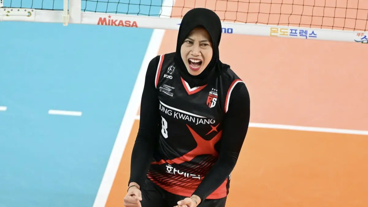 Megawati Hangestri Pertiwi Comeback, bangkit dari cidera. (X/@volleyballidn)