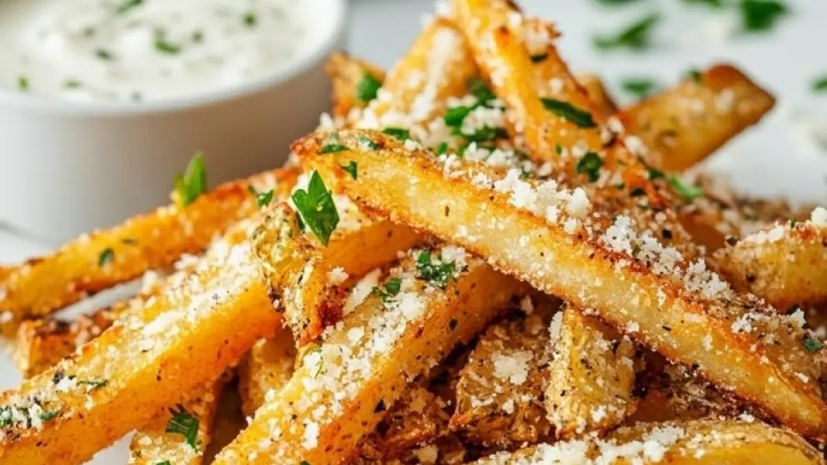 Crispy garlic parmesan