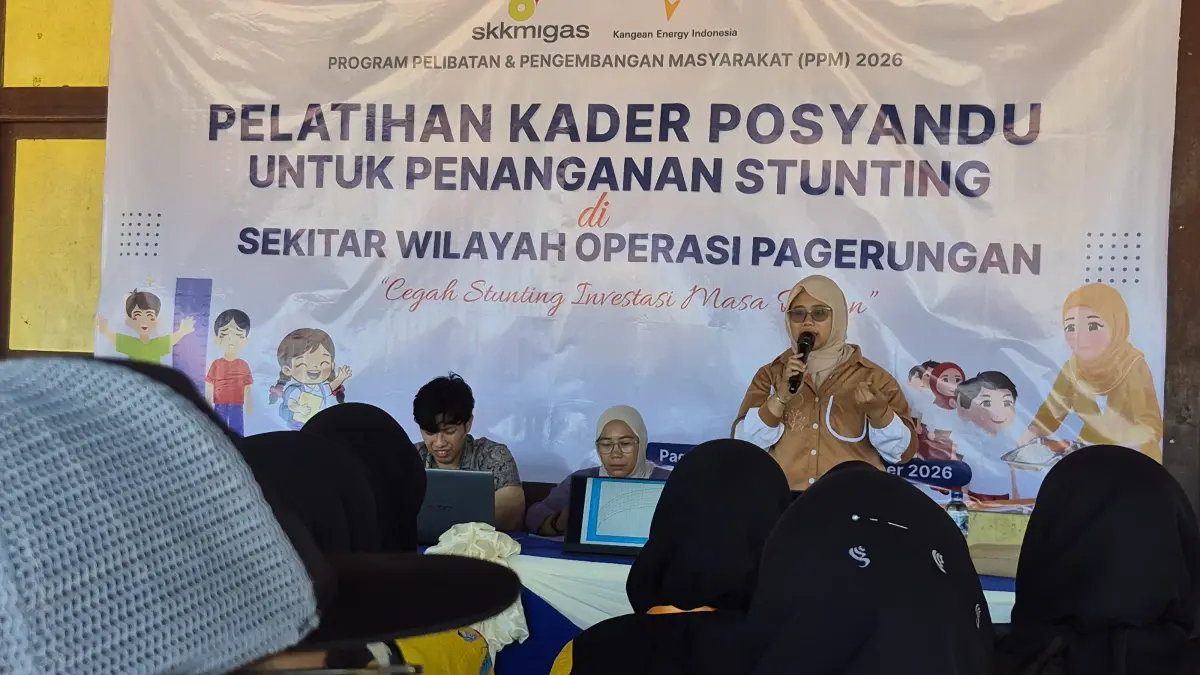 PEDULI: Kegiatan pelatihan kader posyandu SKK Migas–KEI dan Puskesmas Pagerungan Besar kolaborasi tangani stunting.