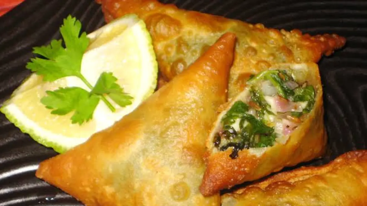 Crunchy onion samosa