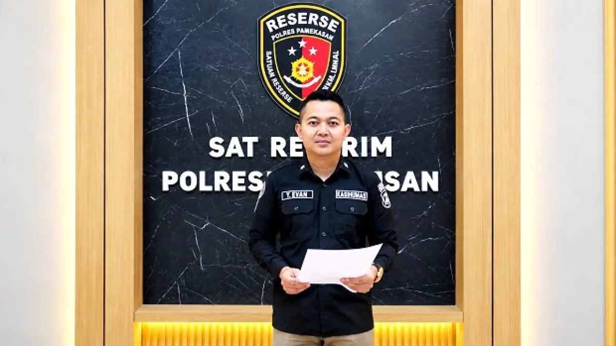 BERI PENJELASAN: Kasihumas Polres Pamekasan Ipda Yoni Evan Pratama. (DOK JPRM)