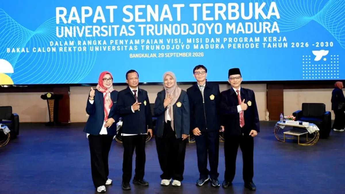 KOMPAK: Lima kontestan Pemilihan Rektor (Pilrek) UTM periode 2026–2030.