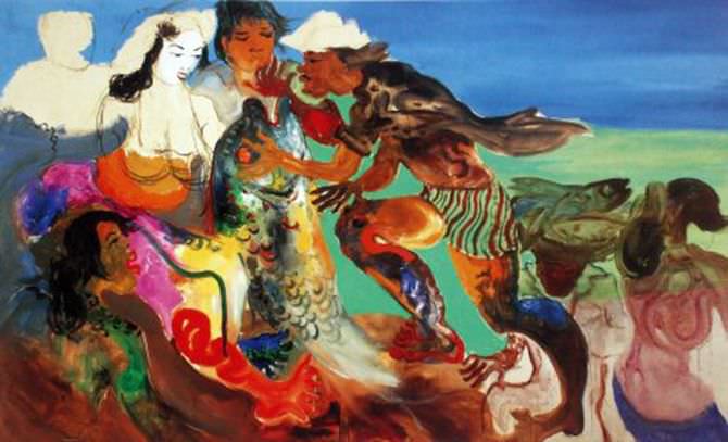 kehidupan-pesisir-di-kanvas-affandi-dan-hendra-gunawan