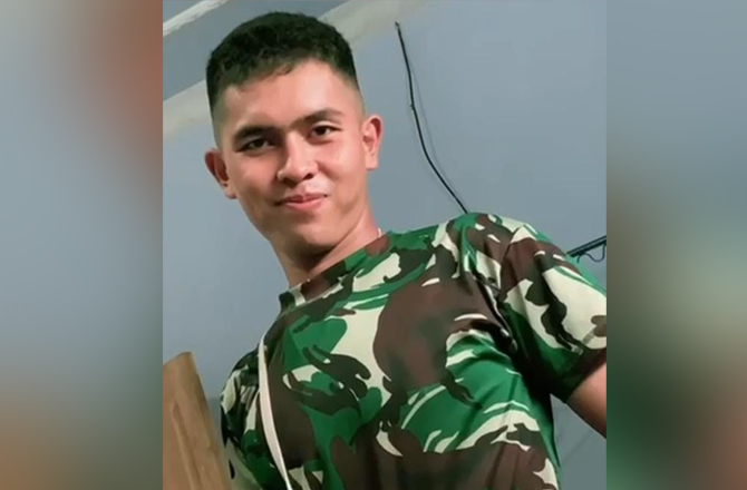 TINGGAL KENANGAN: Prada Mar Shandi Darmawan semasa hidup.
