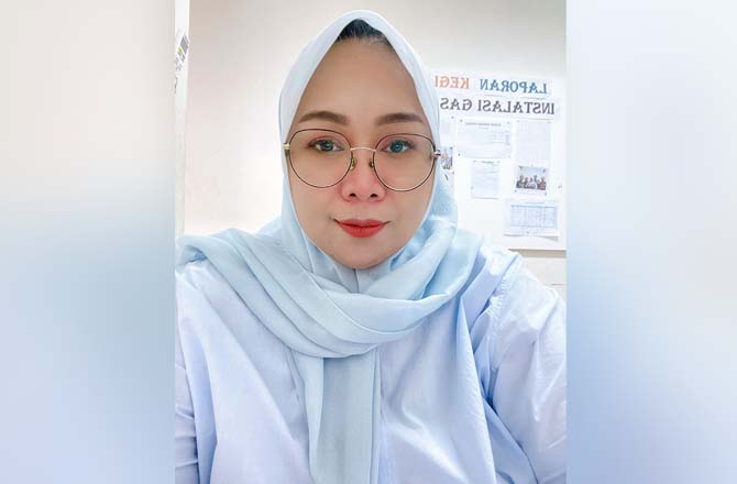 Ikadona Logos Kaukaba, S.Farm., Apt, Penanggung Jawab Instalasi Gas Medik RSUD Syamrabu. (SYAIFUL FOR RadarMadura.id)