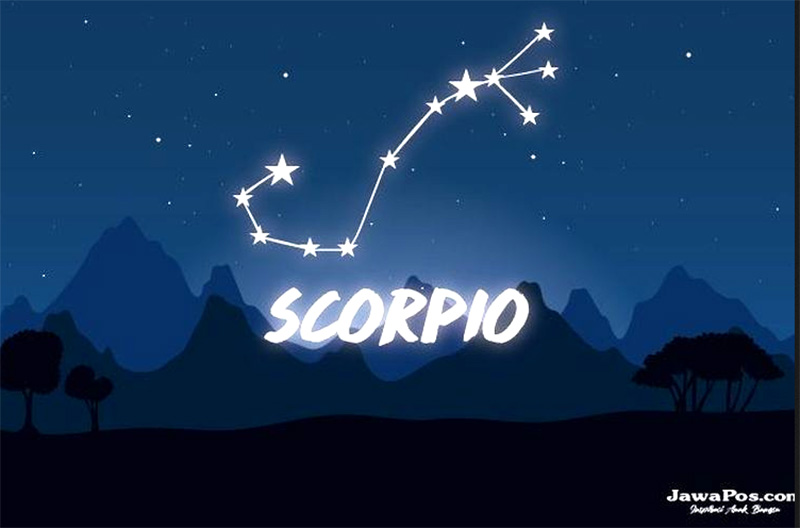 Ilustrasi zodiak Scorpio.