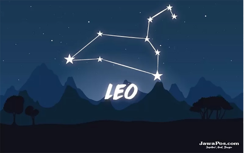 Ilustrasi zodiak Leo.