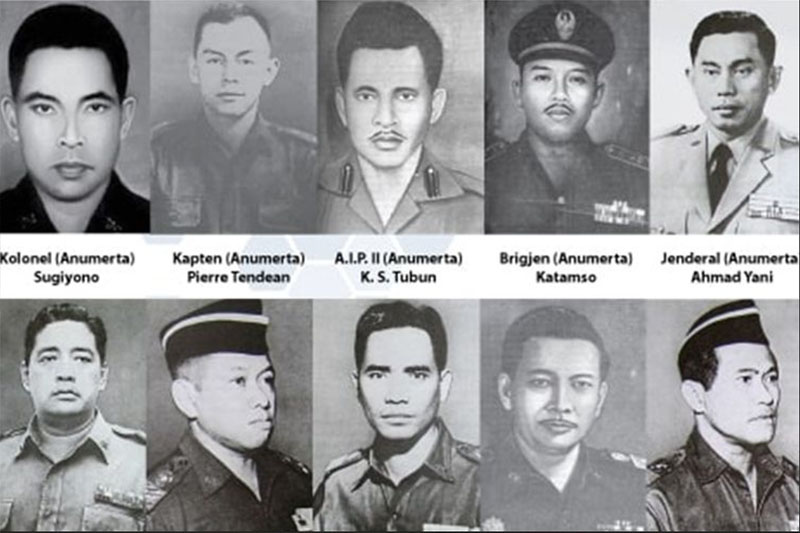 Pahlawan Revolusi yang menjadi korban peristiwa pemberontakan Partai Komunis Indonesia (PKI) pada 30 September 1965.