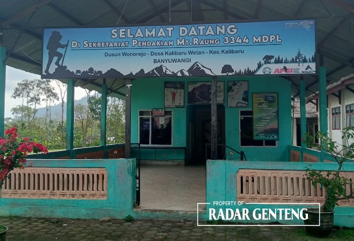 SEPI: Sekretariatan Pendakian Gunung Raung di Dusun Wonorejo, Desa Kalibaru Wetan, Kecamatan Kalibaru sepi tanpa ada aktivitas, Selasa (26/9).