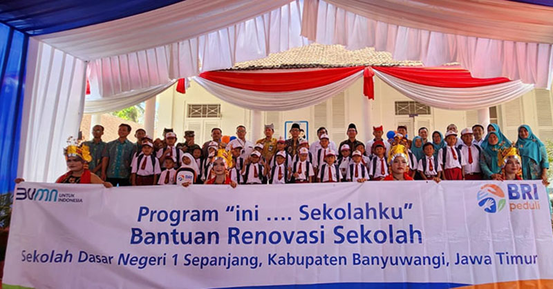 TERIMA KASIH BRI: BRI Peduli program &rsquo;Ini Sekolahku&rsquo; wujud kepedulian BRI berkontribusi untuk meningkatkan kualitas pendidikan di Indonesia.