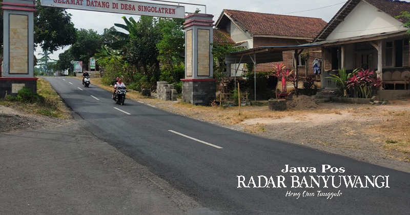 HALUS: Jalan penghubung antarkecamatan dari Kecamatan Rogojampi sampai Kecamatan Songgon telah selesai diperbaiki.