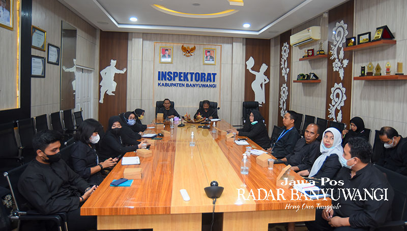 RAPATKAN BARISAN: Inspektorat Banyuwangi siap turun ke desa-desa dalam rangka mewujudkan penyelenggaraan tata kelola pemerintahan yang baik dan bebas dari praktik tindak pidana.