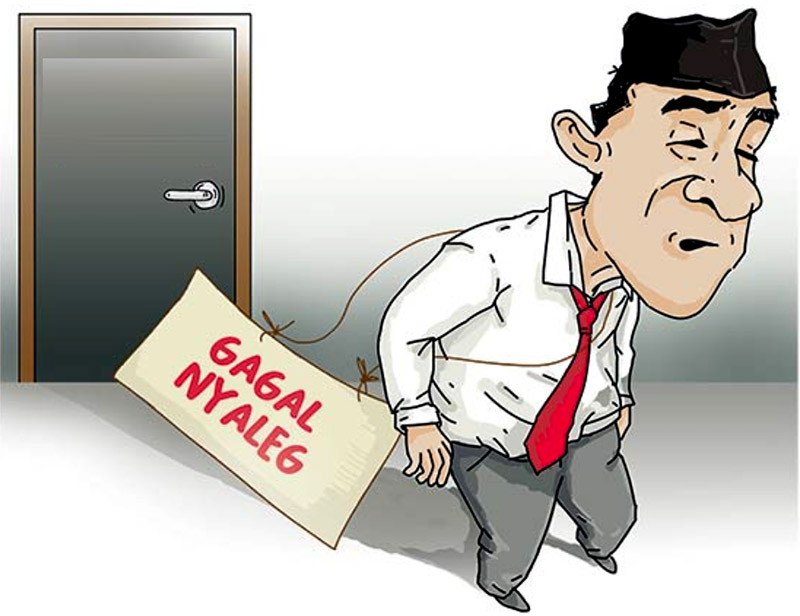 Ilustrasi caleg gagal. (M Faisal/Radar Sampit)
