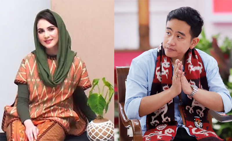 Arumi Bachsin (kiri) dan Gibran Rakabuming Raka
