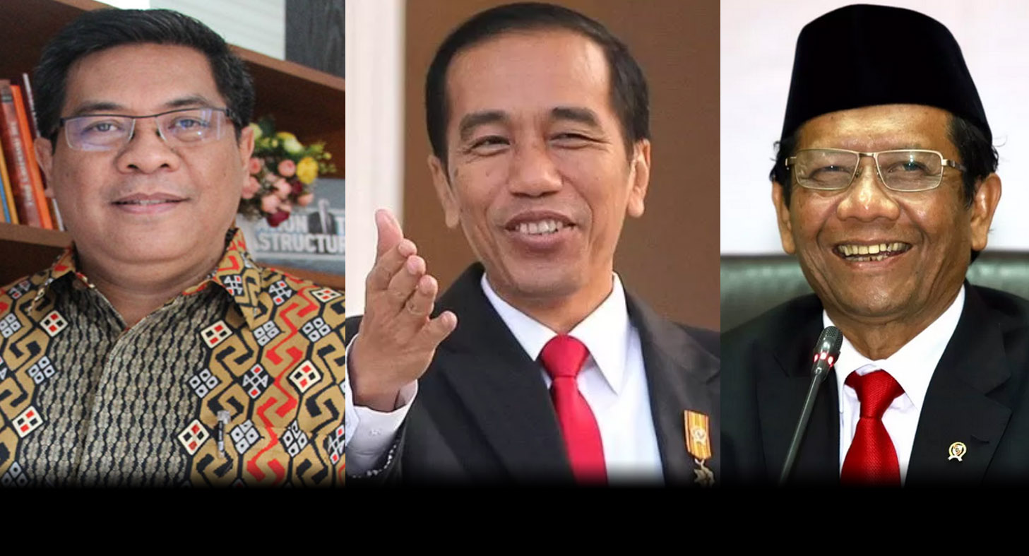 Mantan Presiden Joko Widodo, dan Mantan Menkopolhukam Mahfud MD.