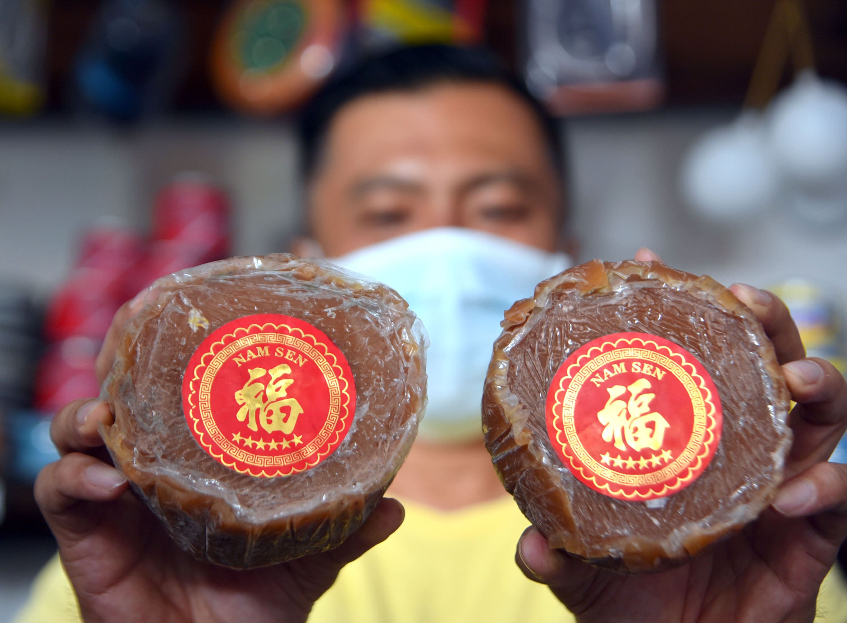 MIRIP DODOL: Kue keranjang yang merupakan sajian khas saat perayaan Tahun Baru Imlek.