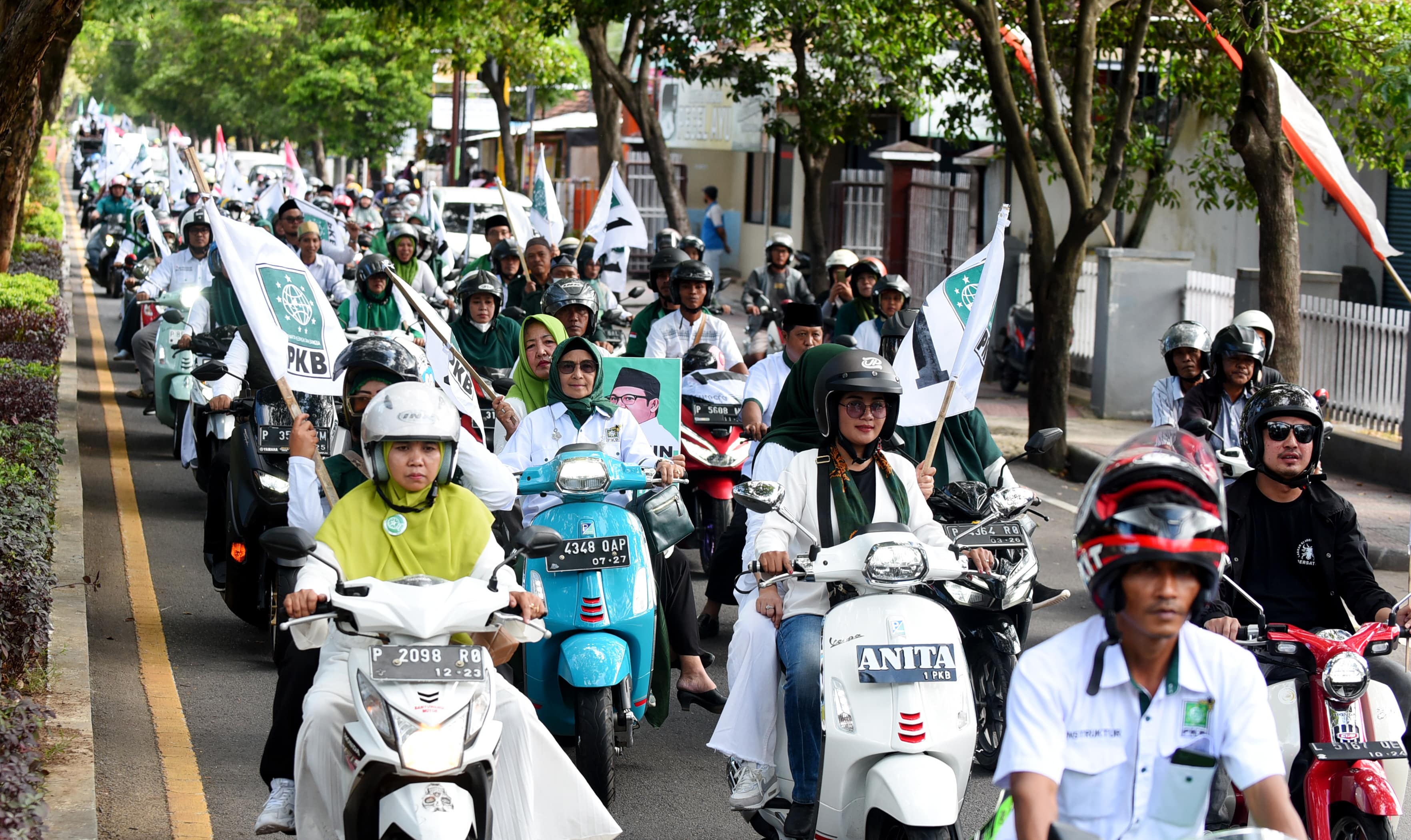MILITAN : Massa PKB Banyuwangi saat menggelar kampanye beberapa waktu lalu.