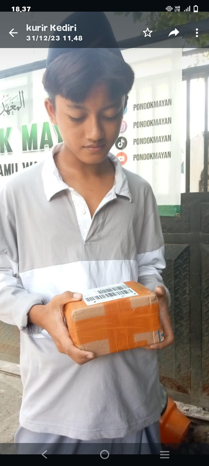 KORBAN: Bintang Bilqis Maulana semasa hidup dan mondok di Kediri