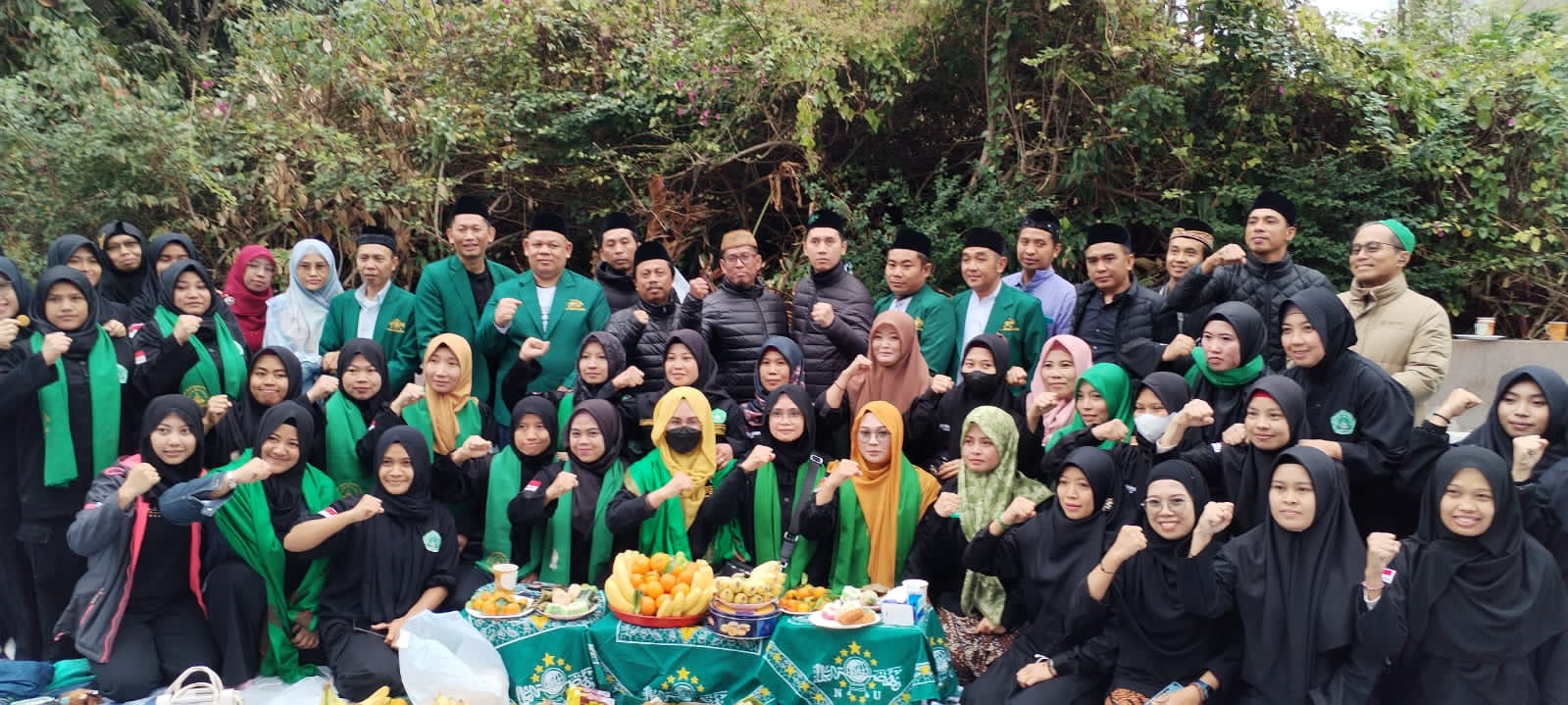 SERASA DI TANAH AIR: Jajaran PCINU Hongkong bersama para PMI menggelar tradisi megengan sebagai ungkapan sukacita menyambut datangnya bulan suci Ramadan 1445 H, Minggu (10/3).