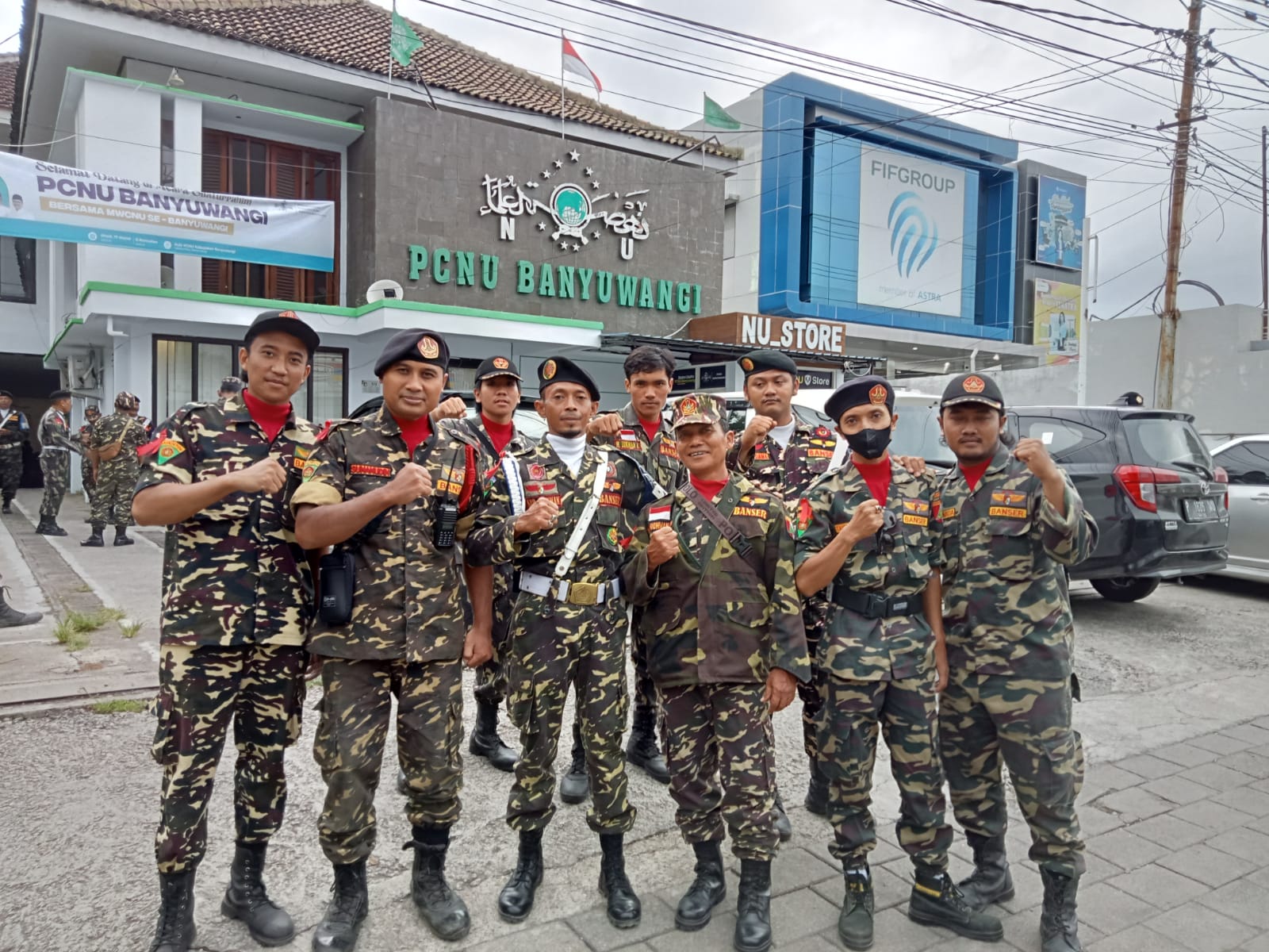 SIAGA: Hari ini kantor PCNU yang beralamat di Jalan A Yani Banyuwangi bakal didemo sekelompok massa yang mengatasnamakan Gerakan Nahdliyin Banyuwangi Bersatu. Puluhan Banser telah disiapkan untuk berj