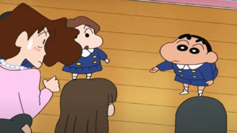 POLOS: Salah satu petikan adegan anima Crayon Shinchan di media sosial.
