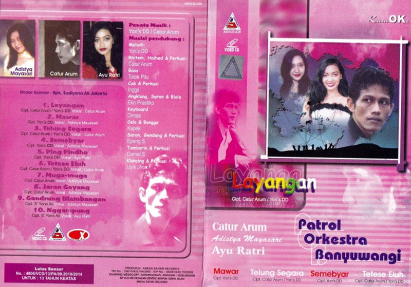 Salah satu sampul VCD Patrol Orkestra Banyuwangi (POB) yang diproduksi awal 2000-an. (Dok. argamisu.blogspot.com)