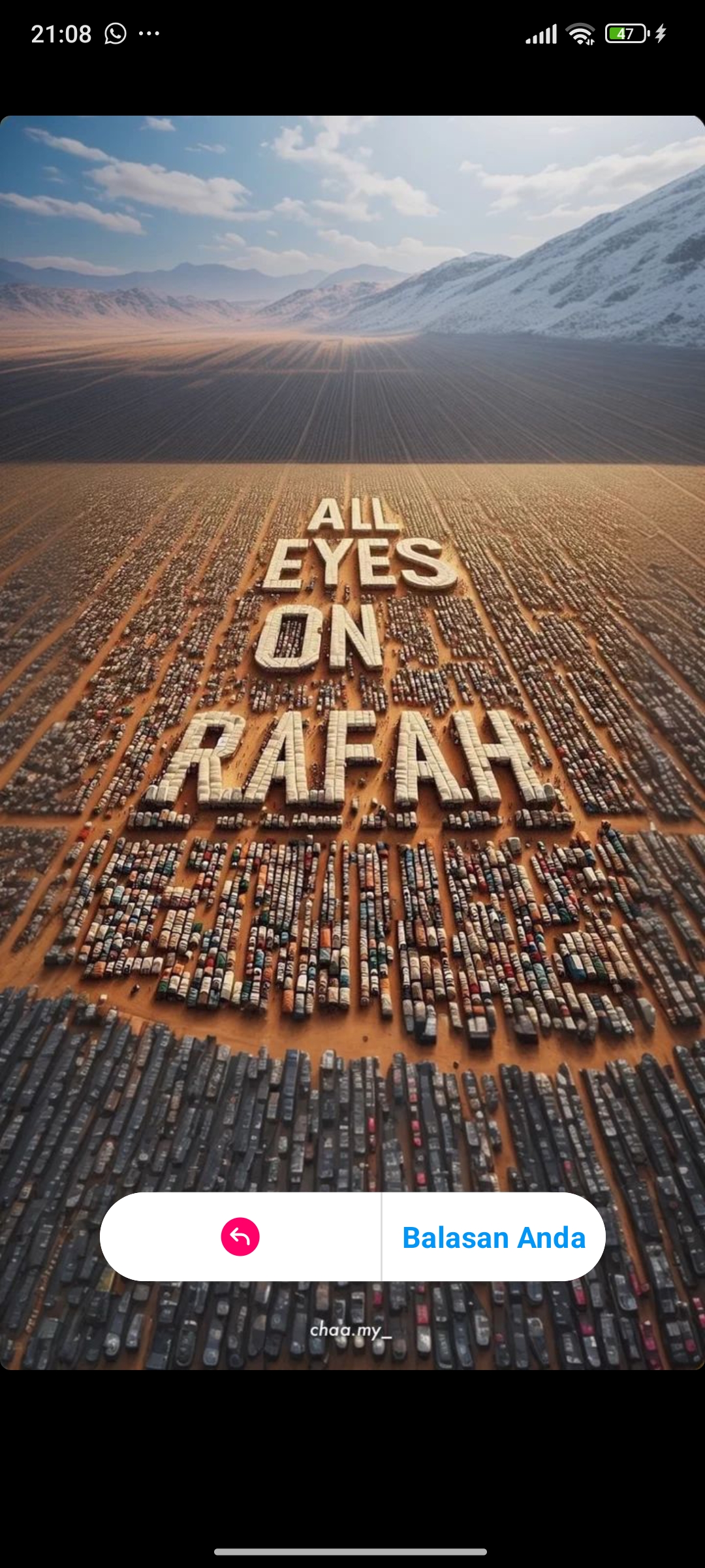 Template All Eyes on Rafah di Medsos
