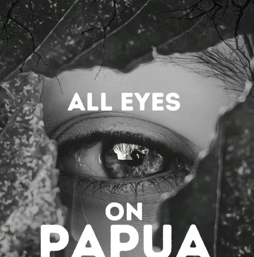 Template poster All Eyes on Papua yang Viral di medsos