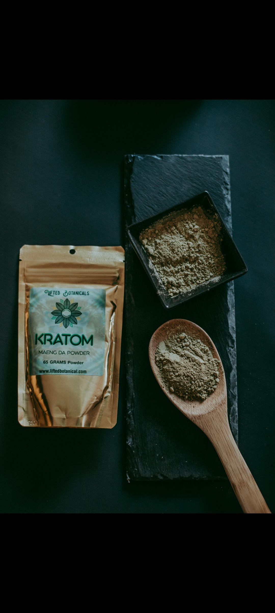 Ilustrasi bubuk kratom