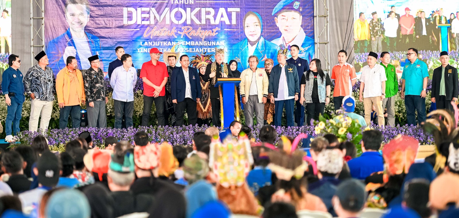 Kemeriahan HUT Partai Demokrat di Alam Indah Lestari Banyuwangi.