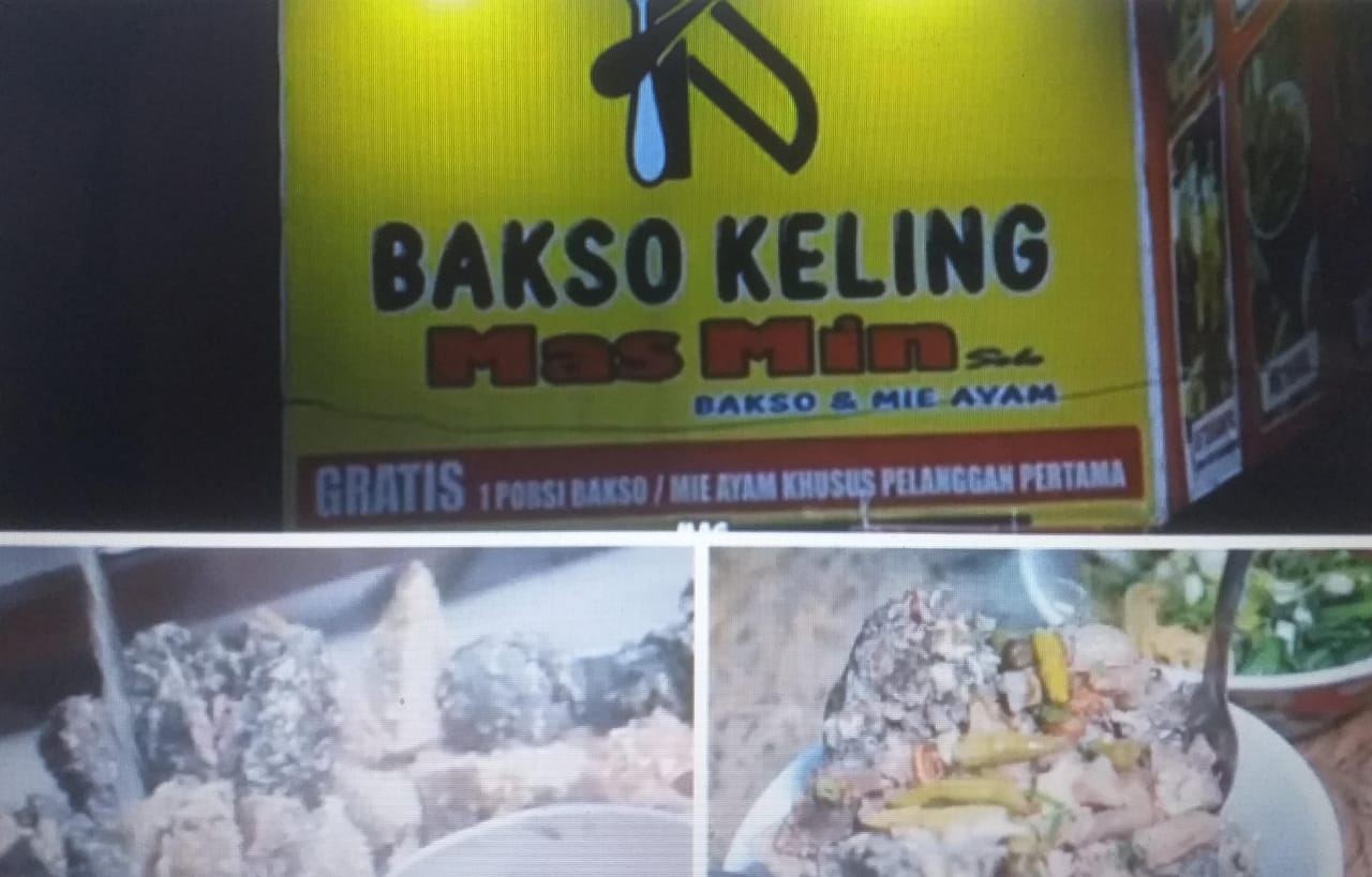 UNIK DAN BEDA: Bakso ketan hitam menjadi andalan Bakso Keling Mas Min