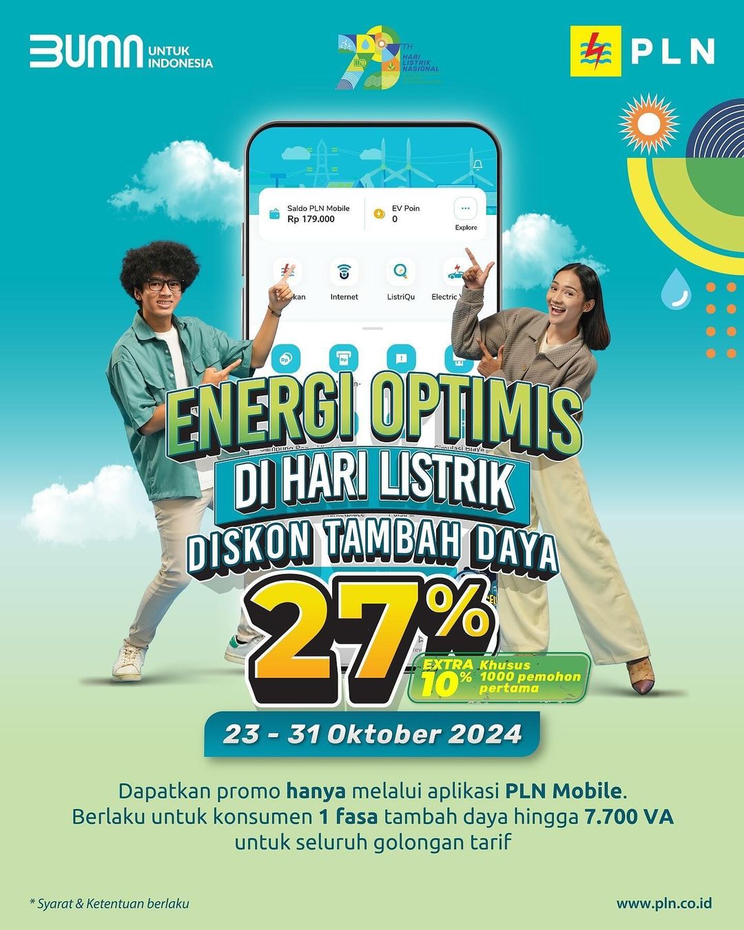 Diskon tambah daya.