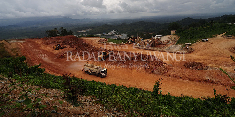 OBJEK VITAL: Lokasi tambang emas Gunung Tumpang Pitu di Desa Sumberagung, Kecamatan Pesanggaran, Banyuwangi.