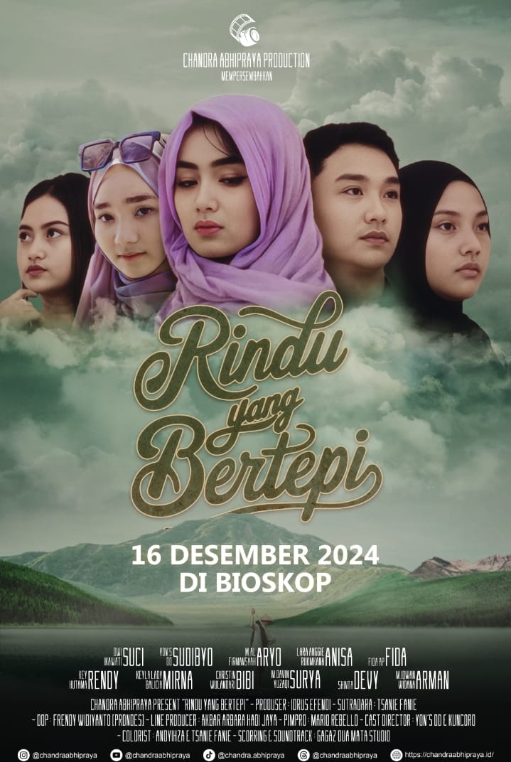 Film Rindu yang Bertepi akan tayang di bioskop pada 16 Desember 2024.