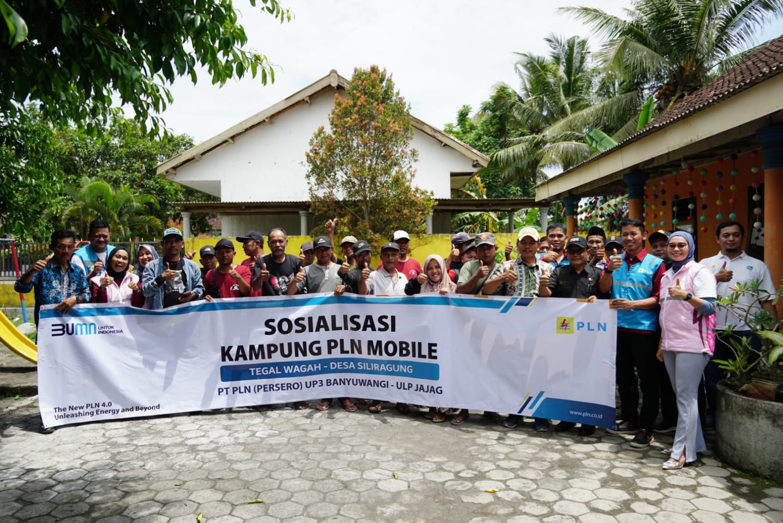 PLN UP3 Banyuwangi meresmikan Kampung PLN Mobile di Dusun Tegal Wagah, Desa Siliragung,