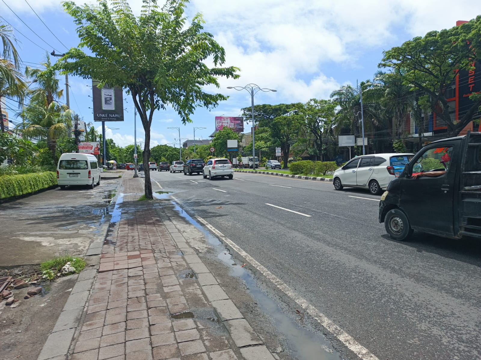 MASIH LENGANG: Ruas Jalan Sunsetroad masih terpantau normal