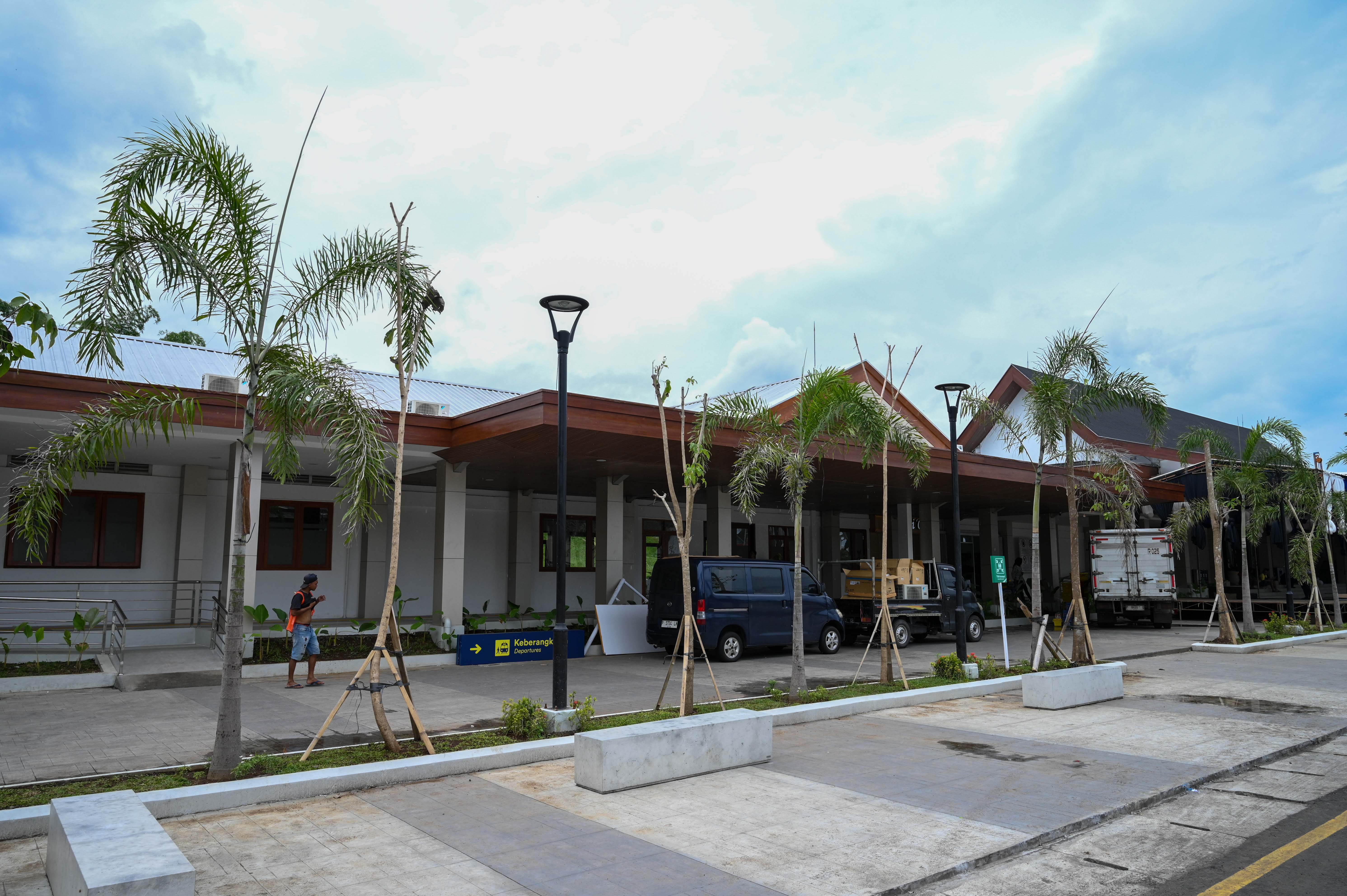 Wajah baru Stasiun Banyuwangi Kota yang diresmikan Dirut PT KAI Didiek Hartantyo, Jumat (3/1).