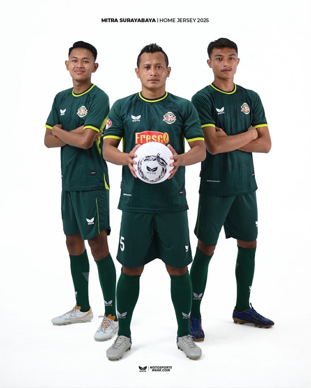 JERSEY HOME: Serba hijau menjadi warna identik dari Mitra Surabaya di Liga 4 PSSI Jatim musim 2024/2025