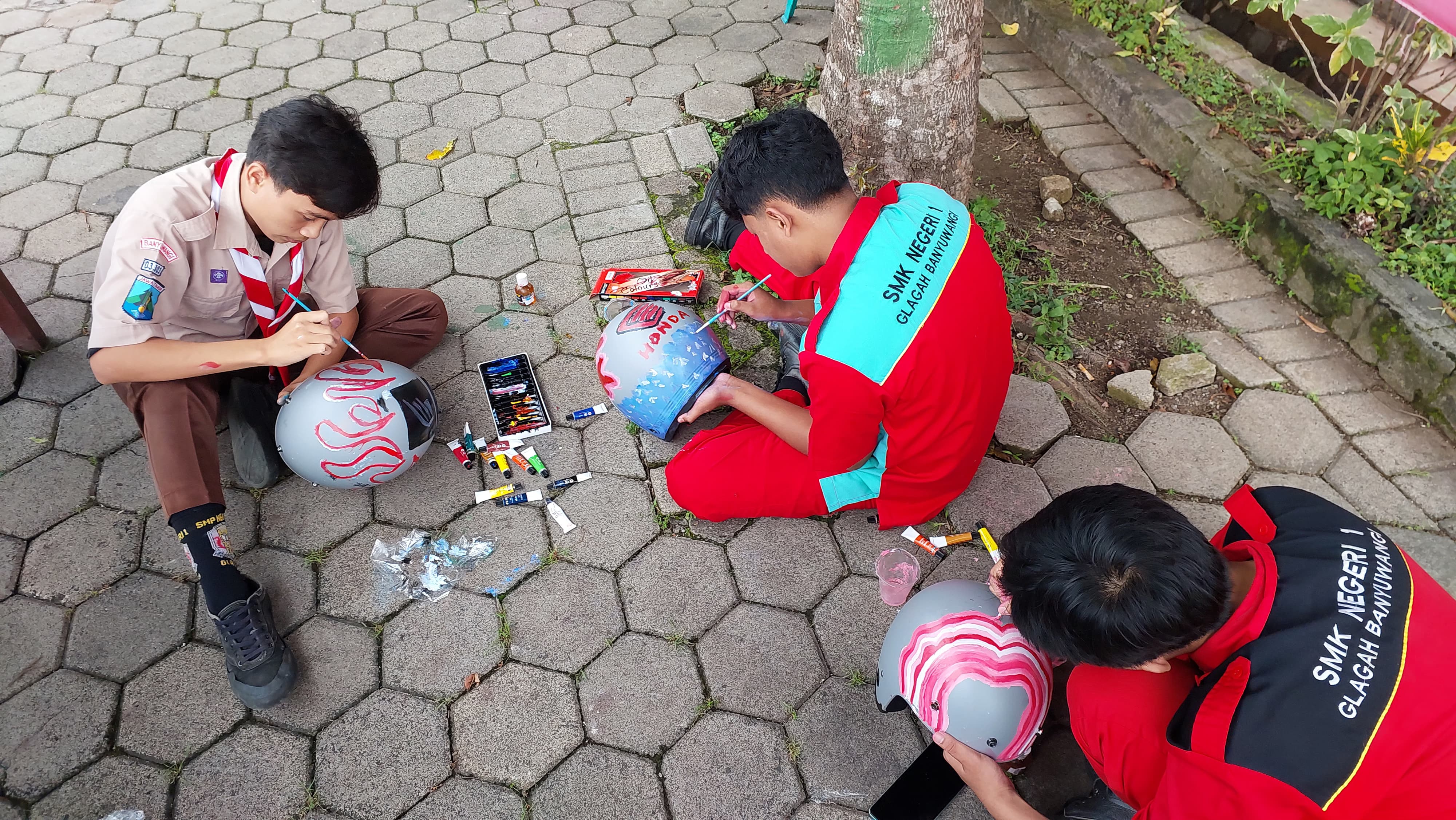 Siswa menyalurkan kreativitas dalam acara PCX160 Gen-Z School Movement.