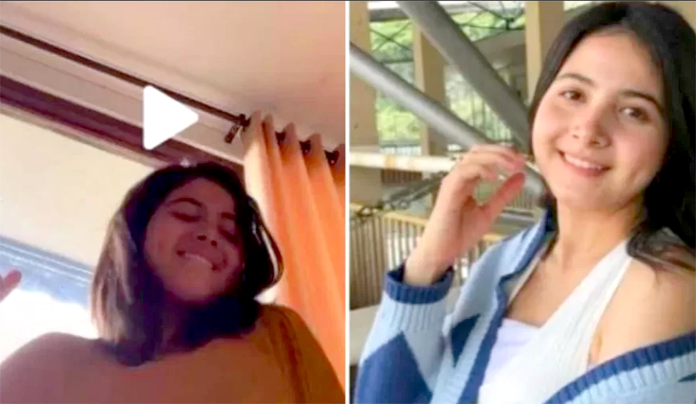 Bulan Sutena (kanan) dan tangkapan layar video yang mirip dirinya. (Istimewa)