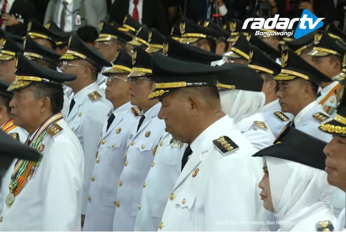 Ratusan kepala daerah dilantik di Istana Negara Jakarta 20 Februari 2025.