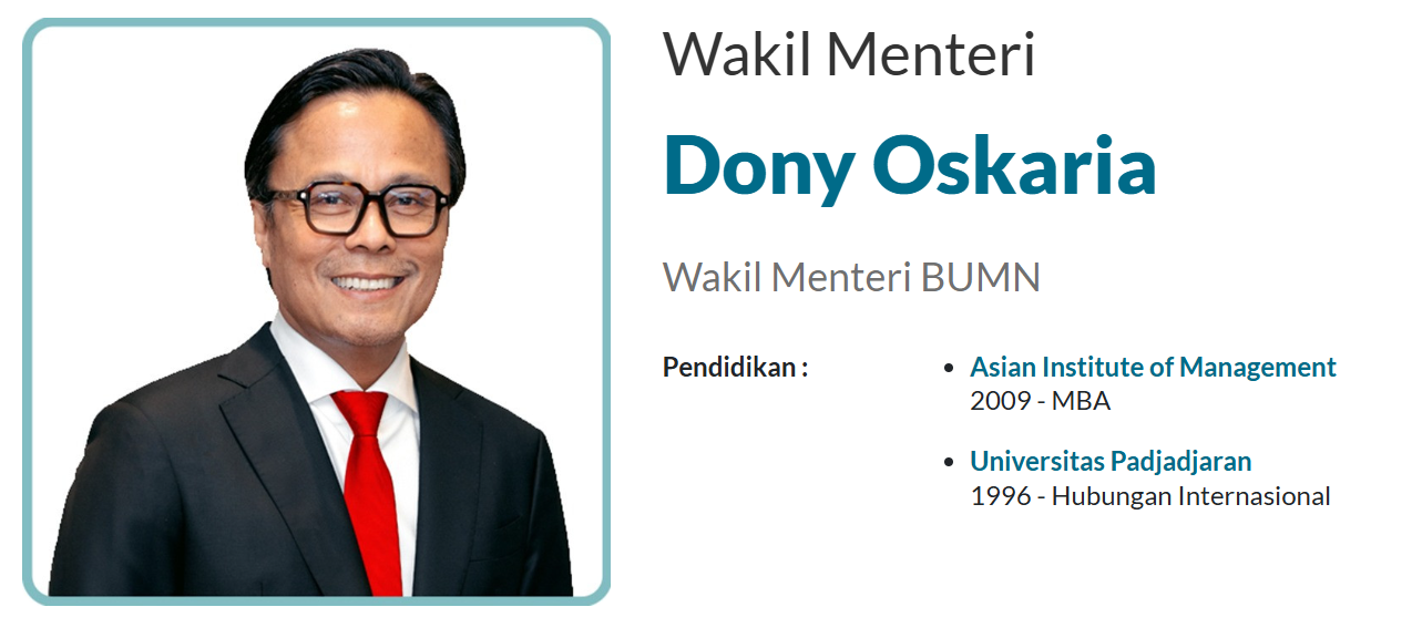 Dony Oskaria, Wamen BUMN yang ditunjuk Presiden Prabowo Subianto menjadi COO Danantara.