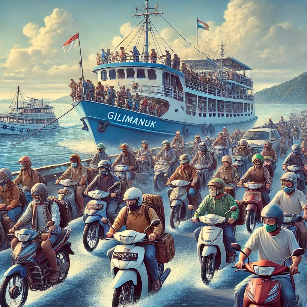 WASPADA: Mabuk laut menghantui pemudik yang dalam kondisi lelah saat melalui perjalanan laut