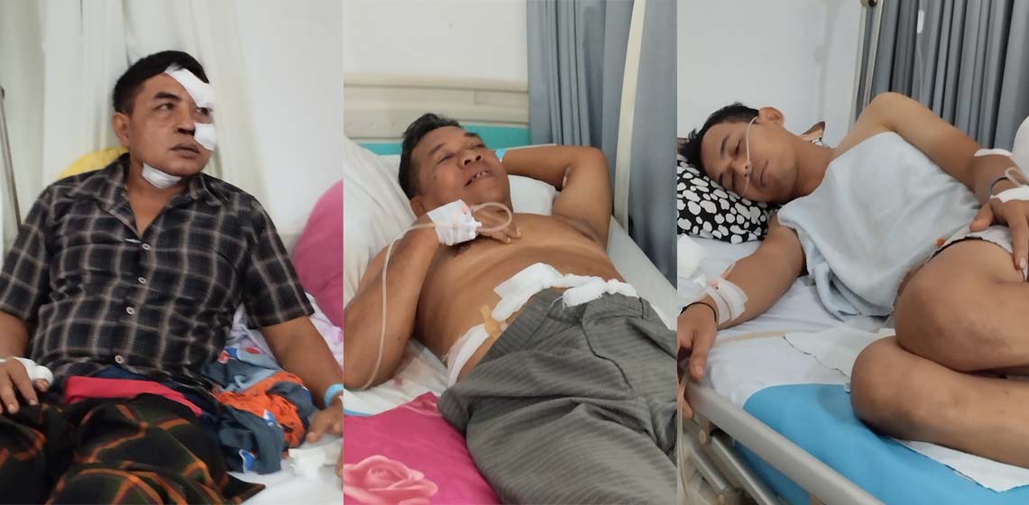 KORBAN PEMBACOKAN: Heri Susilo, Iyon, dan Dinar Mislani.