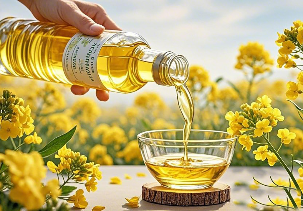 ILUSTRASI Minyal Canola. (BAYU SAKSONO/AI GENERATED/RABA)