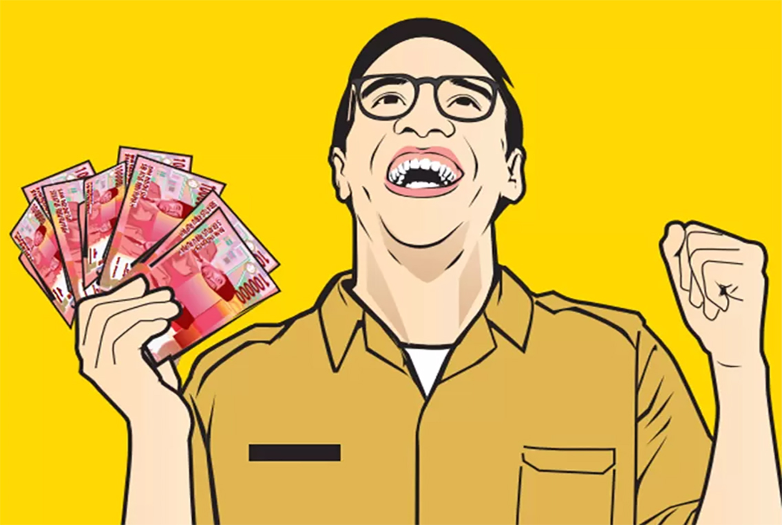 Ilustrasi THR cair. (Ainur Ochiem/Radar Bojonegoro)