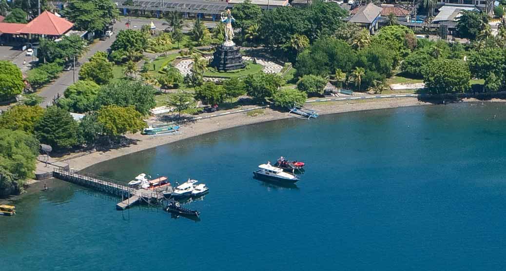 MUDAH DIJANGKAU: Kawasan wisata Taman Siwa dan Pantai Gilimanuk hanya berjarak 400 meter dari Pelabuhan Gilimanuk.