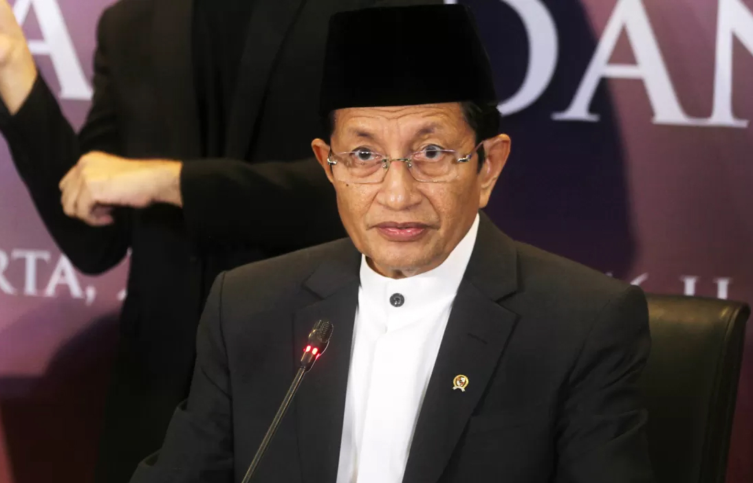 Menteri Agama (Menag) Nasaruddin Umar. (Dery Ridwnasah/JawaPos.com)